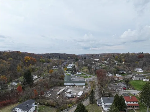 an aerial view of a city