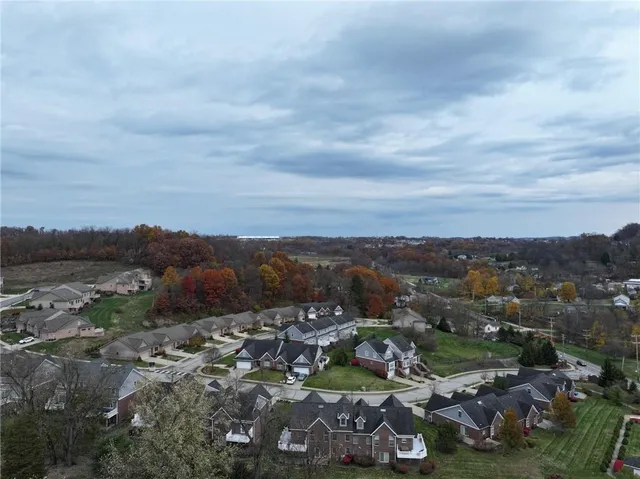 an aerial view of multiple house