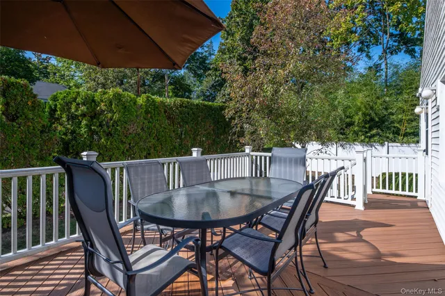 a view of balcony with furniture and stove