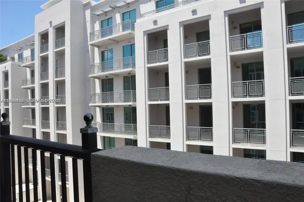 a view of a building from a window