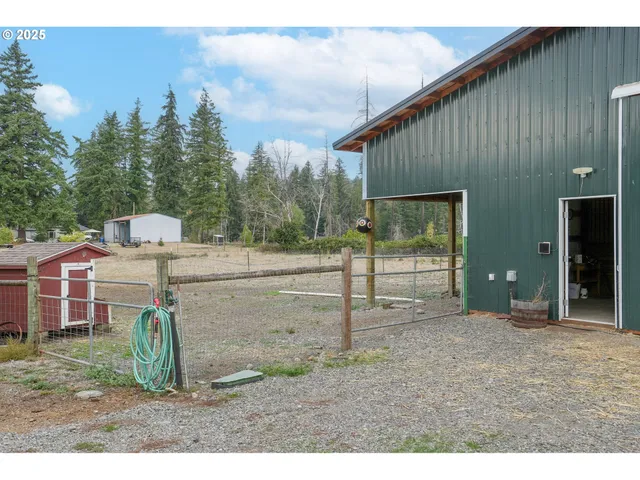 a view of a backyard