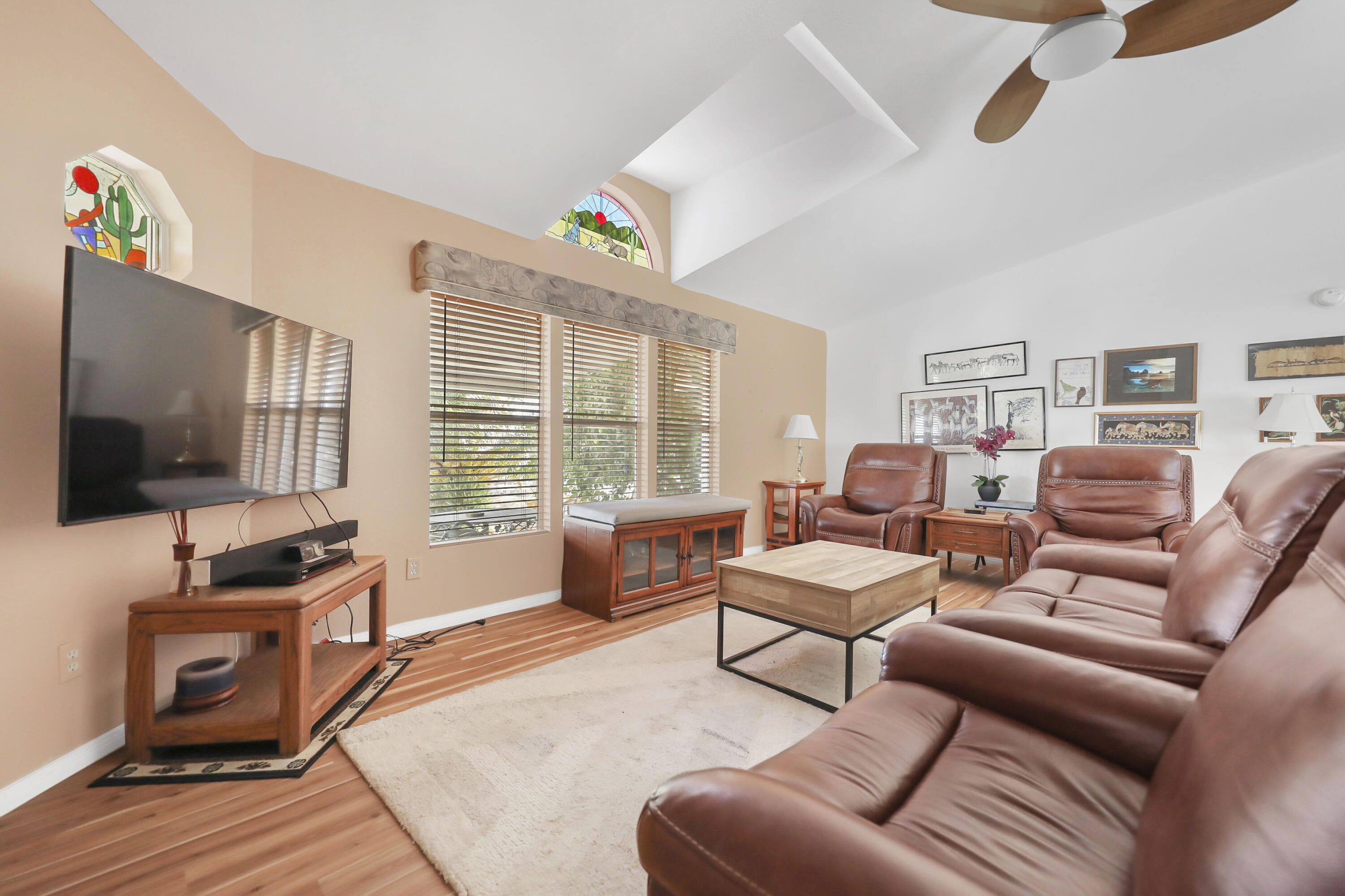 60781 Painted Hills Road Whitewater, CA 92282 - Photo 15 of 39 a living room with furniture a flat screen tv and a window
