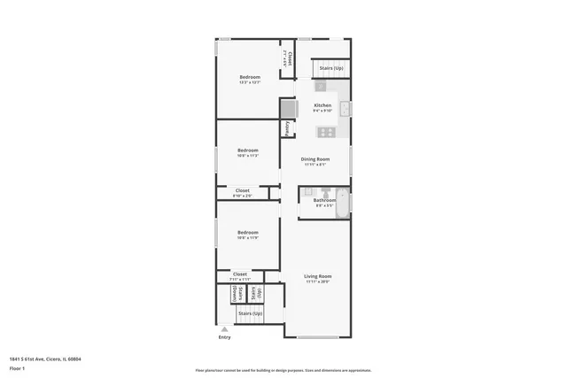 $515,000 | 1841 South 61st Court, Cicero, IL 60804