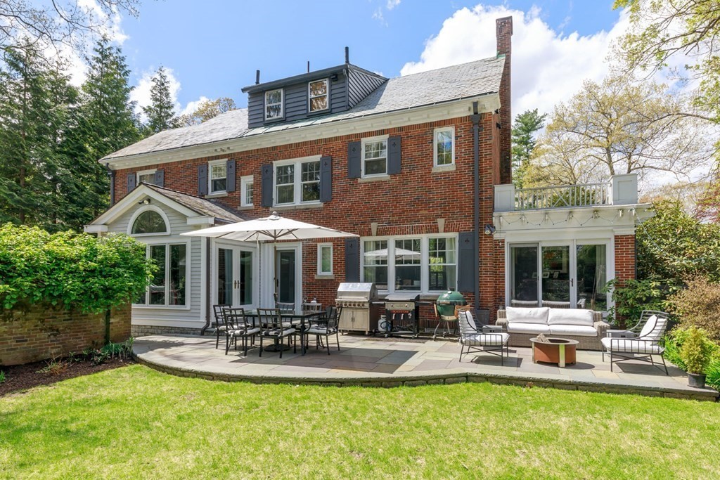 25 Bonad Road Newton, MA 02465 - Photo 24 of 26 a view of a house with furniture and swimming pool