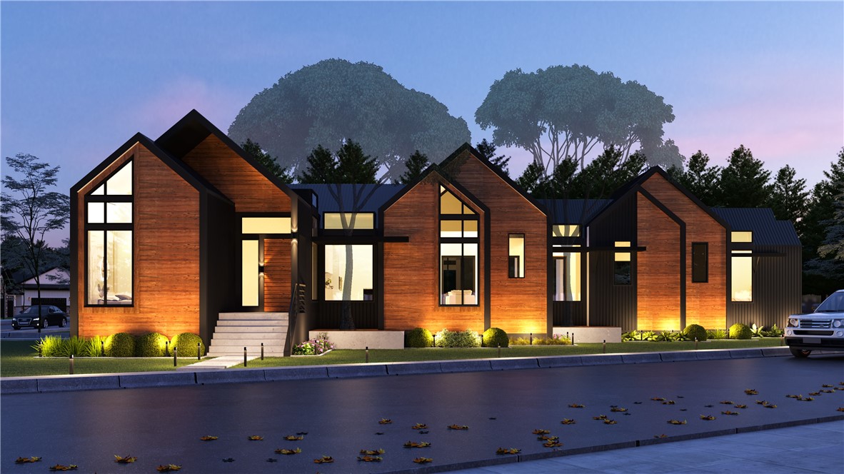 a front view of a house