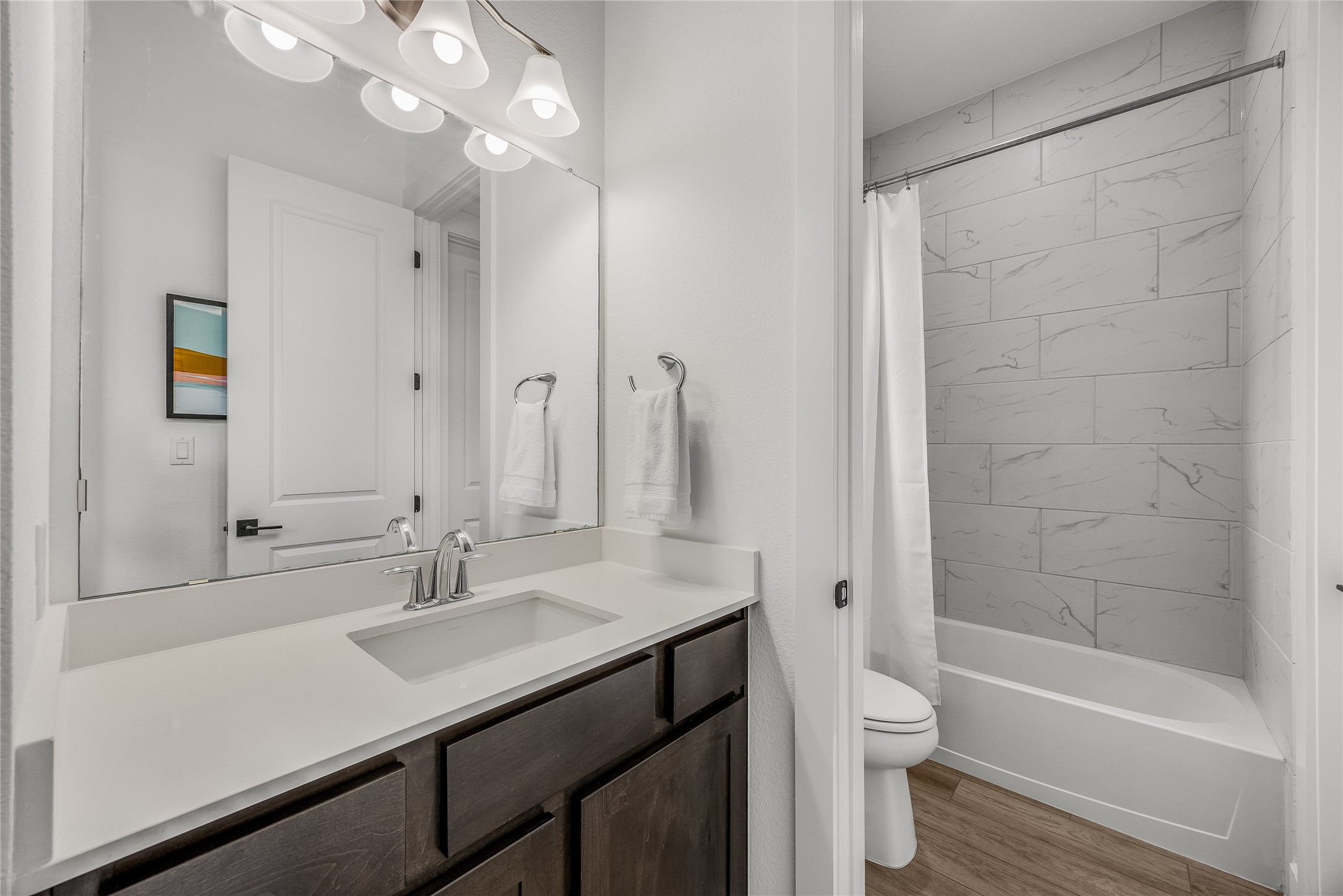 494 Prairie Clover Drive Dripping Springs, TX 78620 - Photo 30 of 39 Jack-N-Jill Bath connects Bedroom 3 and Four