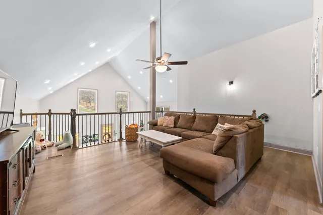 a view of water heater room with window