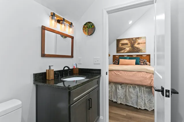 a view of outdoor space with lots of trees