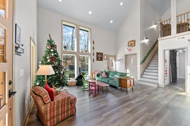 a kitchen with granite countertop lots of counter top space