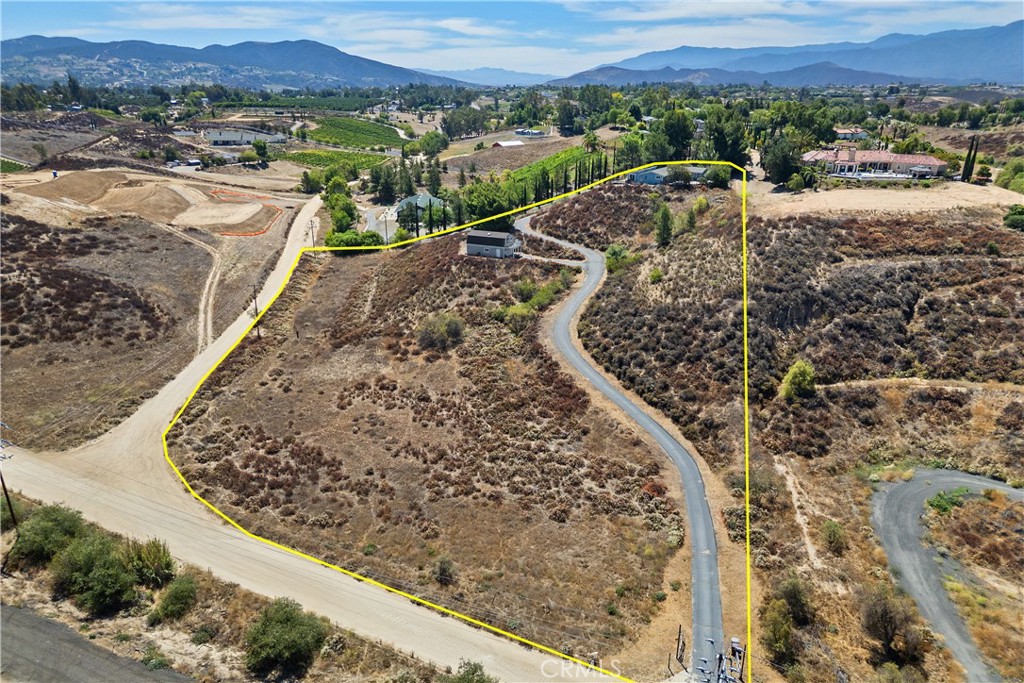 34881 Los Nogales Road Temecula, CA 92592 - Photo 47 of 50 Another aerial view of the approximate property boundaries of the full 4.5 acres.