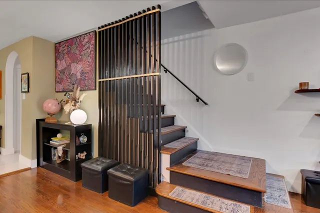 a view of livingroom with furniture and wooden floor