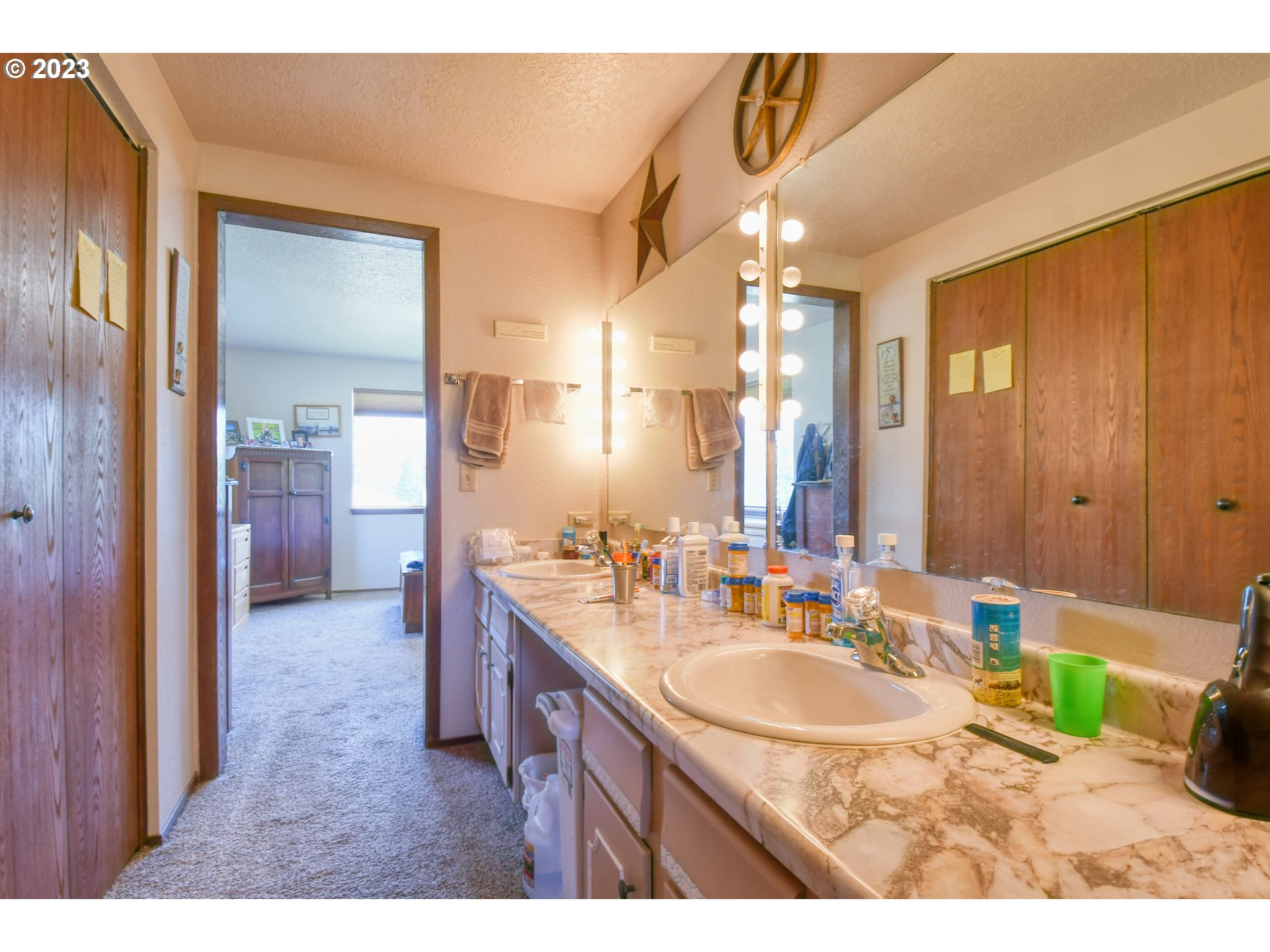 49414 County 1028 Road Pendleton, OR 97801 - Photo 28 of 48 a bathroom with a sink a mirror and a bathtub