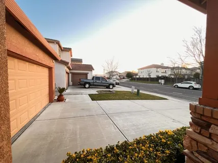 a view of outdoor space with seating area