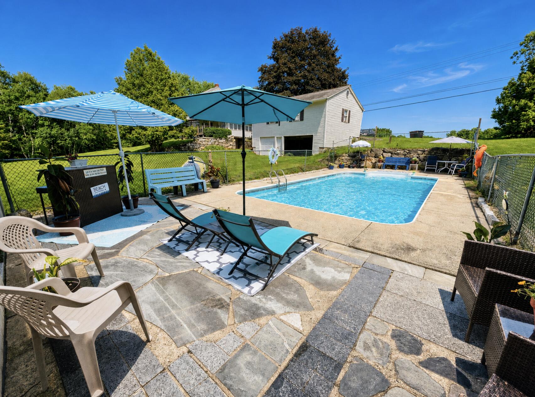 1010 Oakland Road Belgrade, ME 04917 - Photo 8 of 22 Pool and Patio Area