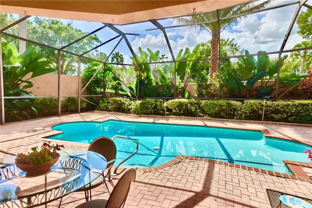 large screened in pool area