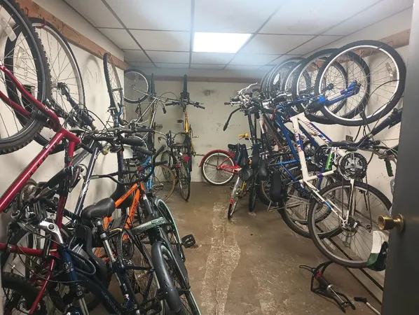 a view of a hallway with seating area
