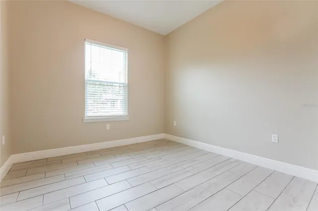 an empty room with a window