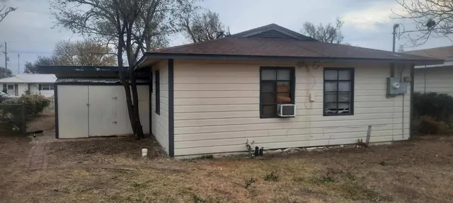 a small house with a window