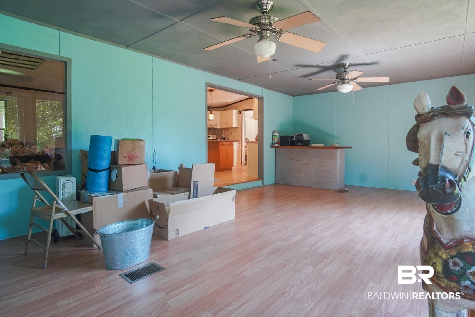 9190 County Road 97 Elberta, AL 36530 - Photo 43 of 53 Living room featuring wood-type flooring and ceiling fan