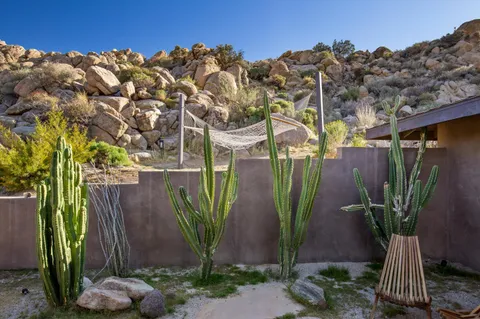 a view of balcony with plants