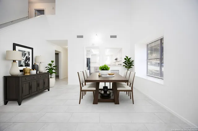 a kitchen with a sink stove and refrigerator