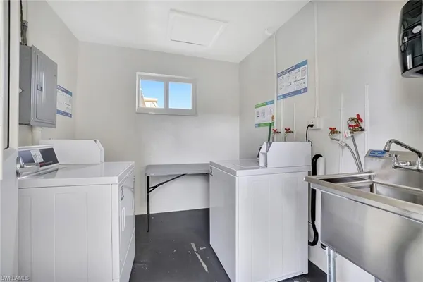 a room with storage and utility