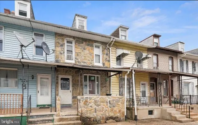 a front view of a house