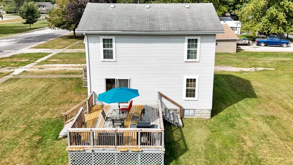 a view of a house with a patio