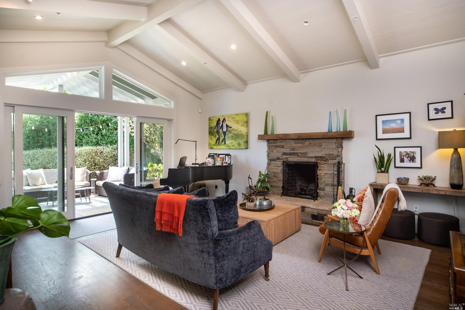 208 Reed Boulevard Mill Valley, CA 94941 - Photo 8 of 47 With cathedral ceilings, enjoy a clean pallet, which is so easy to decorate. (Owner asks that the piano stays with the property for the lease duration).