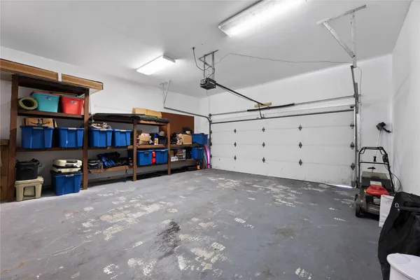 a view of a garage