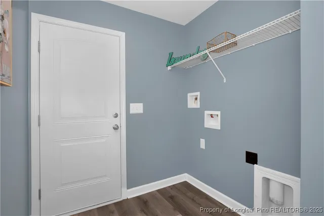 a view of small space with wooden floor