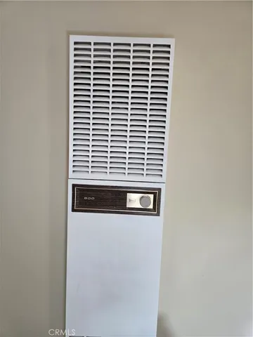 a view of a room with a window