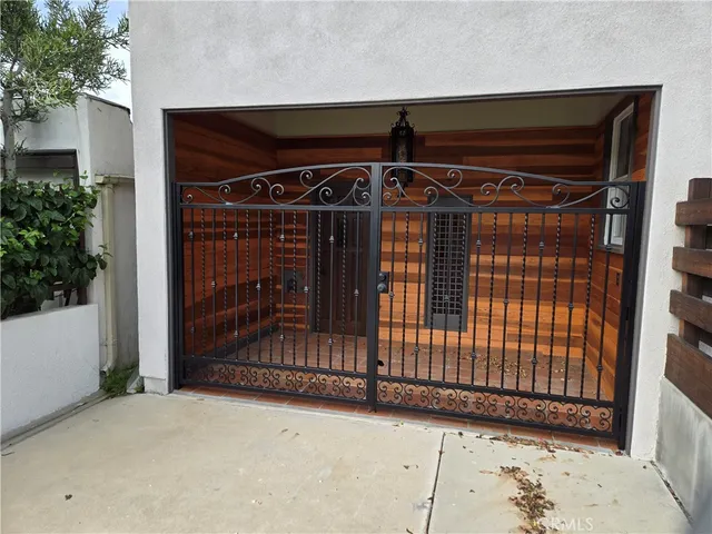 a view of a small garage