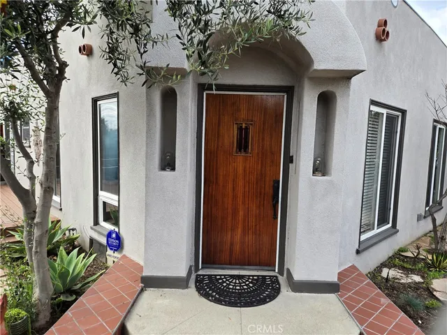 a front view of a house