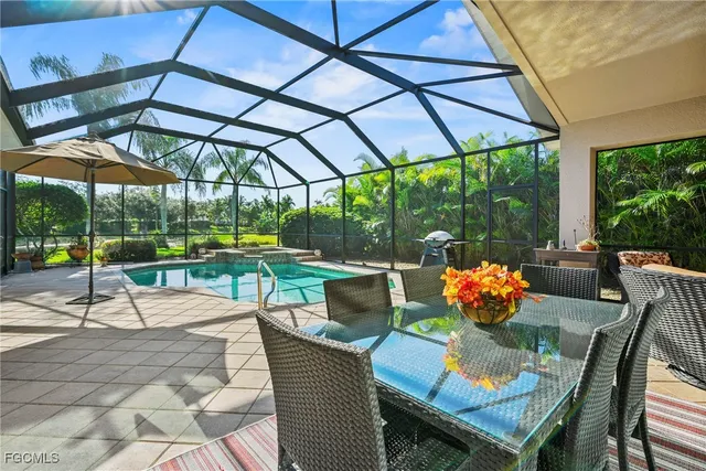 a outdoor view with a sitting space