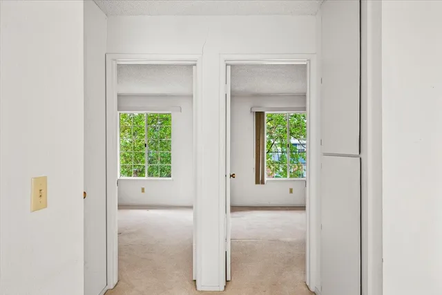 an empty room with a window