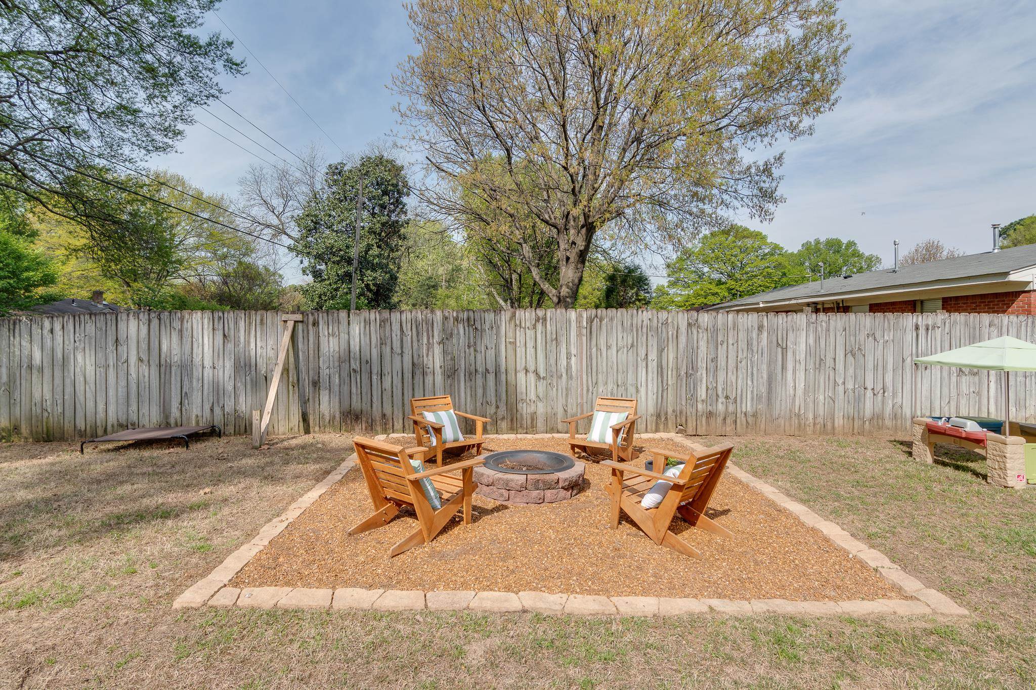 4961 Sea Isle Road Memphis, TN 38117 - Photo 28 of 29 View of yard featuring a fenced backyard and a fire pit