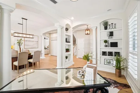 an empty room with a window