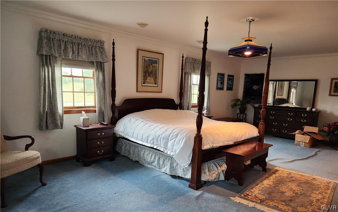 6273 Hower Road Pen Argyl, PA 18072 - Photo 16 of 37 a spacious bedroom with a bed a couch and dresser