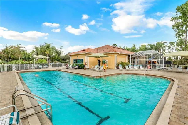 a view of a park with slide