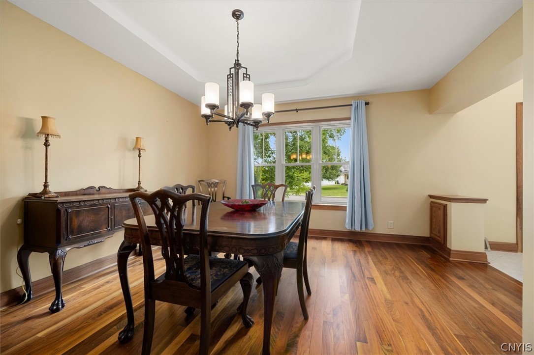 126 Hunt Valley Road Oneida, NY 13421 - Photo 17 of 50 Trey Ceiling and Black walnut hardwood floor!