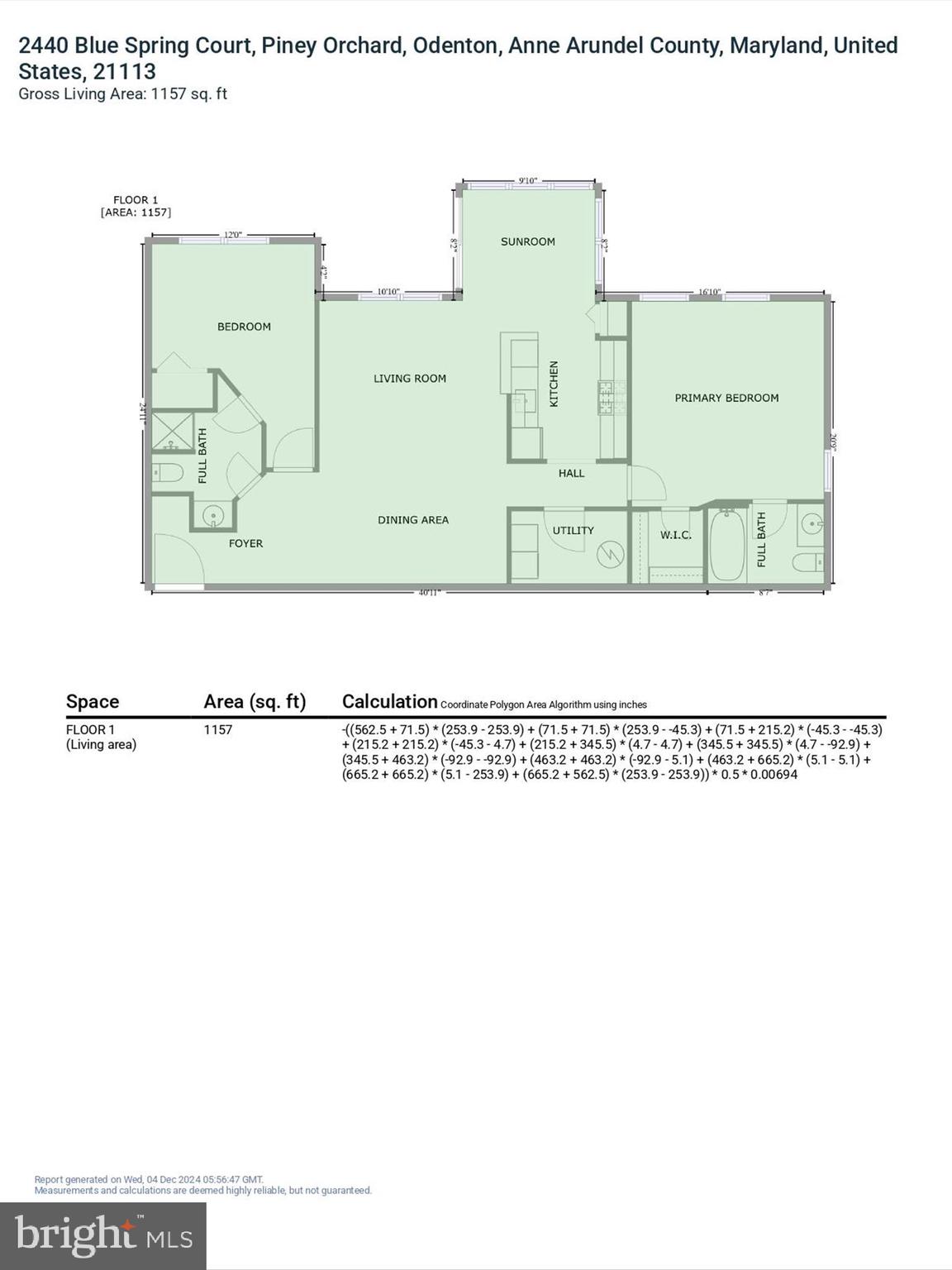 2440 Blue Spring Court, Unit 203 Odenton, MD 21113 - Photo 36 of 36 Floor Plan