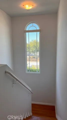 a view of an entryway with a window