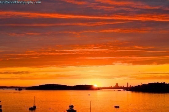 9 Park Avenue, Unit 705 Hull, MA 02045 - Photo 3 of 22 a view of lake and sunset