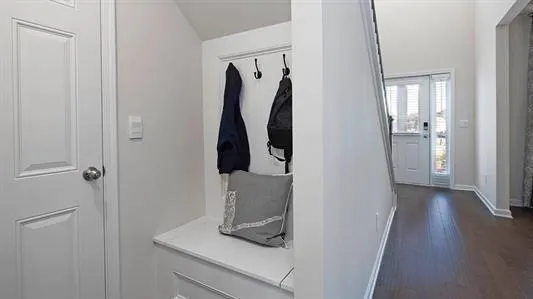 a view of a closet area