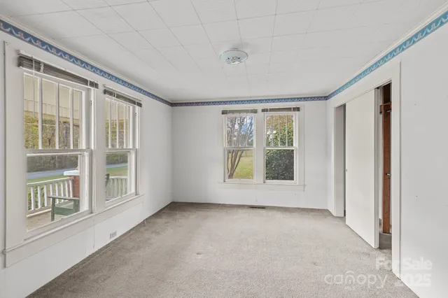 an empty room with a window