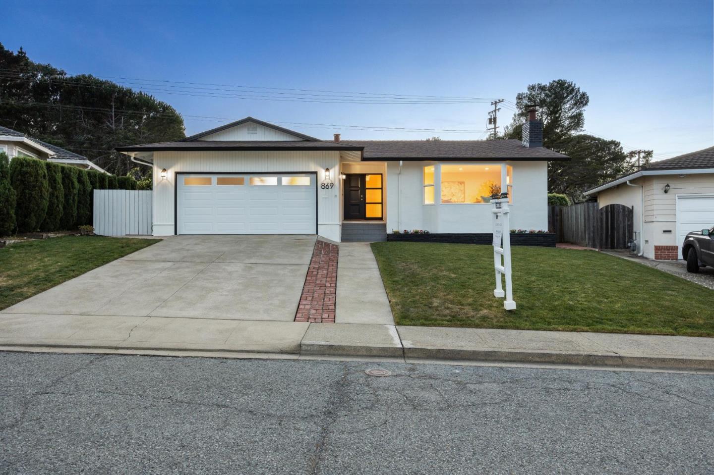 869 Crestview Drive Millbrae, CA 94030 - Photo 1 of 1 a front view of a house with garden