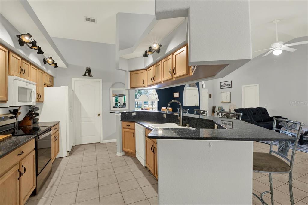 5220 Kirkwood Avenue Spring Hill, FL 34608 - Photo 4 of 39 a kitchen with stainless steel appliances granite countertop a sink and cabinets