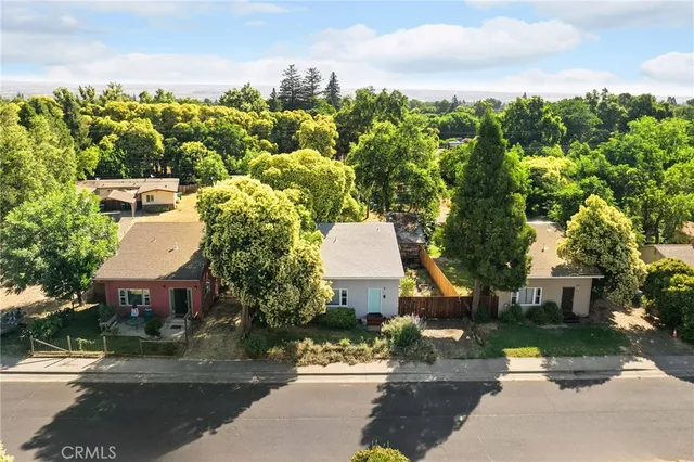 a aerial view of a house