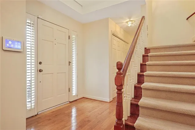 a view of an entryway with staircase